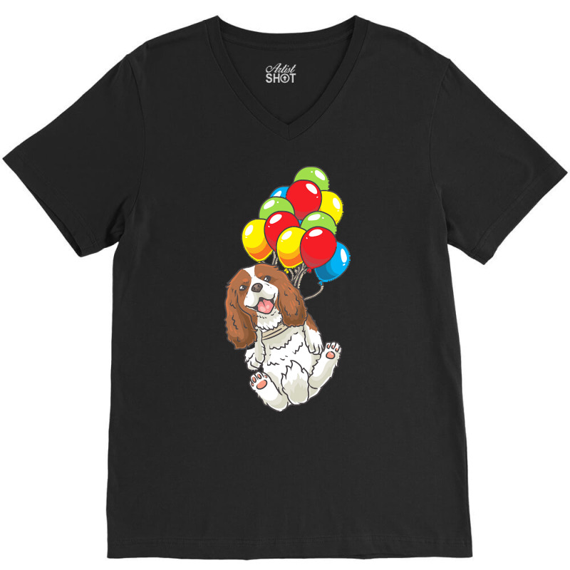 King Charles Spaniel T  Shirt Cavalier King Charles Spaniel Dog With B V-neck Tee | Artistshot