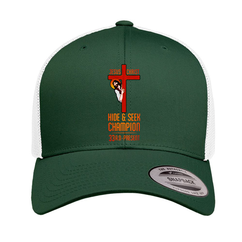 Jesus Christ Hide And Seek Retro Trucker Cap by ALex Marcus | Artistshot