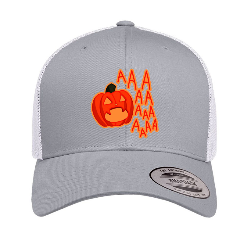 Screaming Pumpkin Retro Trucker Cap by Hatory | Artistshot