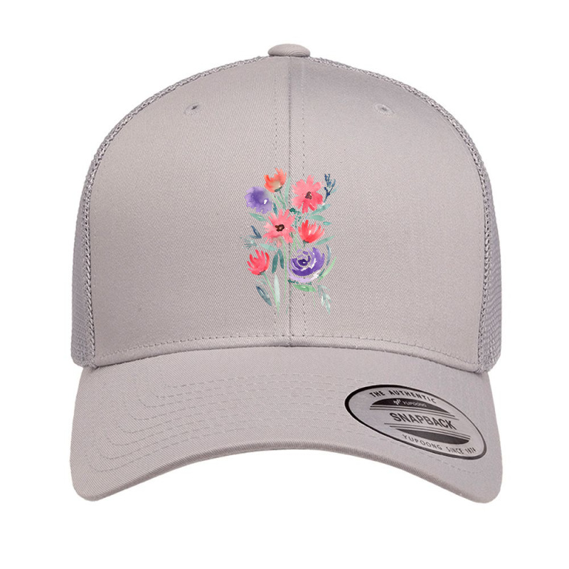 Cute Flowers Retro Trucker Cap by Art by rose | Artistshot