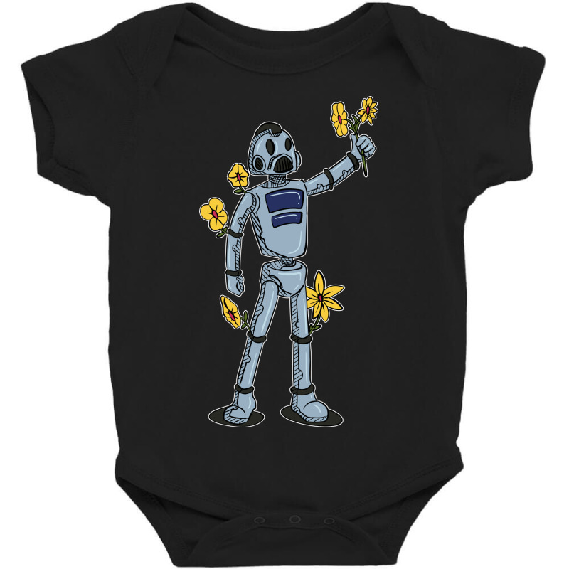 The Flowery Robot Baby Bodysuit by nvrmnd | Artistshot