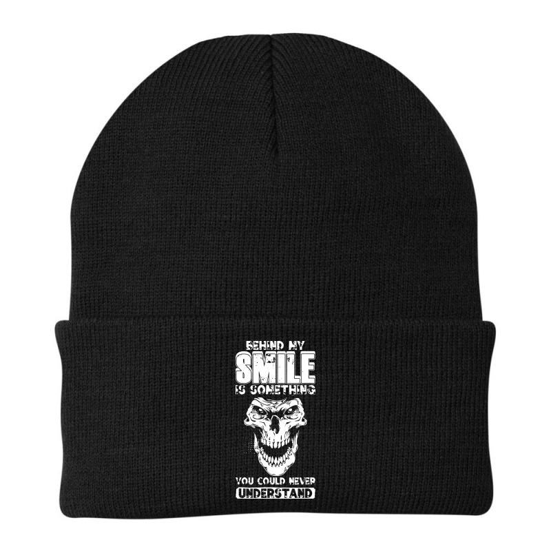 Behind My Smile Never Understand Depression Awaren Beanie by bimobimo | Artistshot