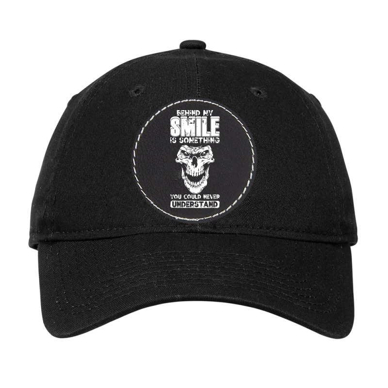 Behind My Smile Never Understand Depression Awaren Adjustable Cap - Leatherette Patch by bimobimo | Artistshot