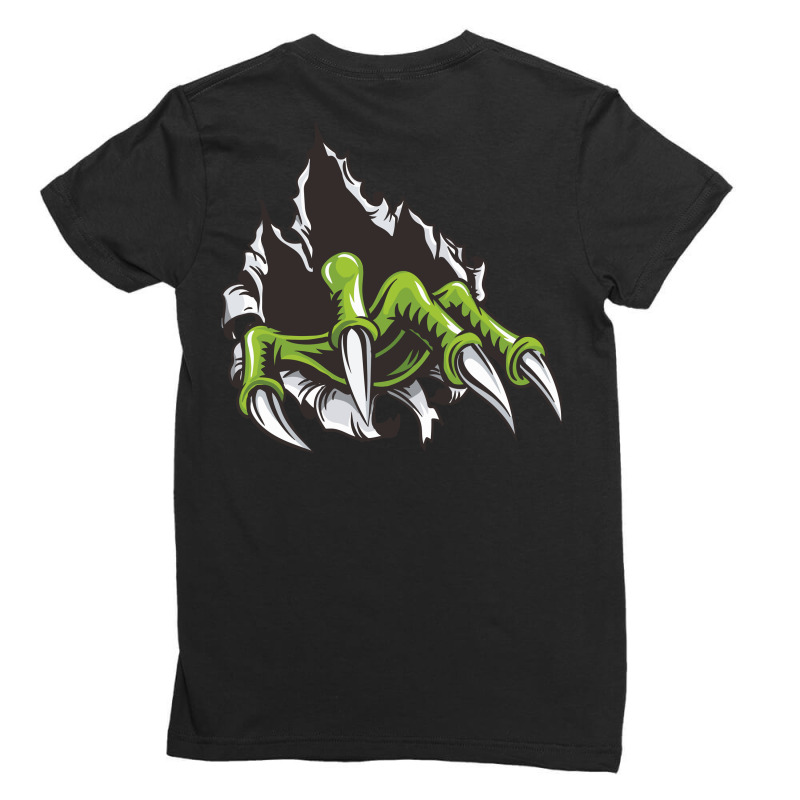 Green Monster Hand Ladies Fitted T-Shirt by Heri Iye | Artistshot