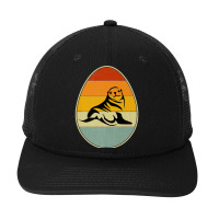 Retro Style Easter Egg Graphic Funny Easter Day Sea Lion Premium Snapback Trucker Cap | Artistshot