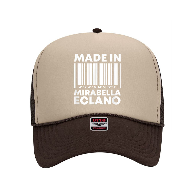 Made In Mirabella Eclano Barcode T Shirt Foam Trucker Hat | Artistshot