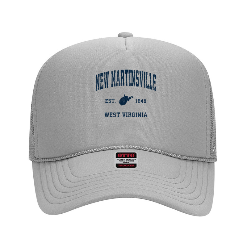 New Martinsville West Virginia Wv Vintage Athletic Navy Spor T Shirt Foam Trucker Hat | Artistshot