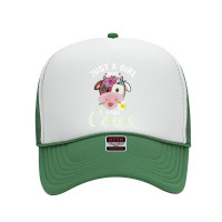 Funny Just A Girl Who Loves Cows Cow Farmer Farm Women Foam Trucker Hat | Artistshot