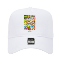 Group Shot Center Square All 90s Characters Adjustable Baseball Cap | Artistshot