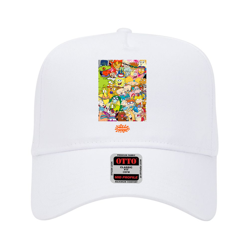 Group Shot Center Square All 90s Characters Adjustable Baseball Cap by buiduchai | Artistshot