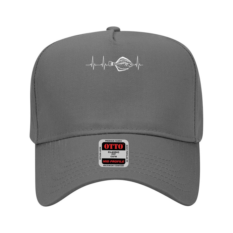 Flounder Fishing Heartbeat Adjustable Baseball Cap | Artistshot