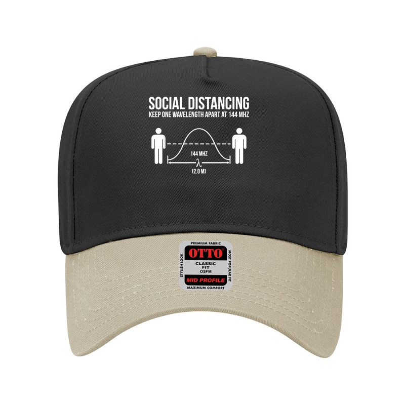 Amateur Radio Ham Funny Social Distancing T Shirt Adjustable Baseball Cap by cm-arts | Artistshot