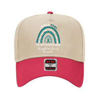 Rainbow I Wear Teal Grandfather Myasthenia Gravis Awareness Adjustable Baseball Cap | Artistshot