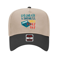 Calculate Kindness Into Everydays Funny Math Teacher  Adjustable Baseball Cap | Artistshot