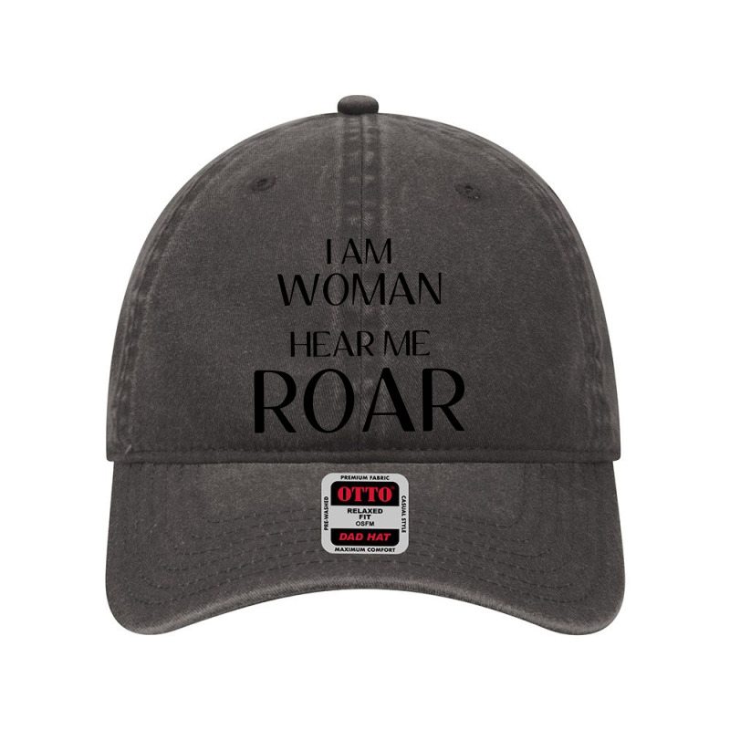 I Am Woman Hear Me Roar Dyed Cap by liebegrafik | Artistshot