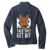 K9 German Shepherd Police Dog  Cop Peacemaker Crime Ladies Denim Jacket | Artistshot