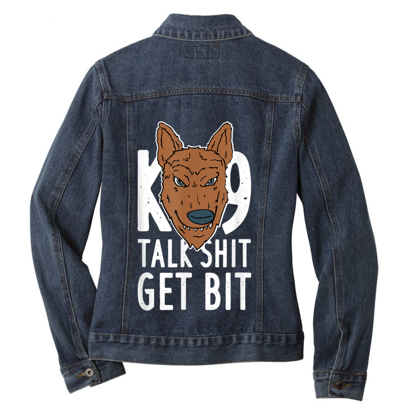 K9 German Shepherd Police Dog  Cop Peacemaker Crime Ladies Denim Jacket | Artistshot