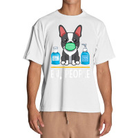 Boston Terrier Dog Face Mask Hand Sanitizer Funny Ew People T Shirt Urban Heavy T-shirt | Artistshot