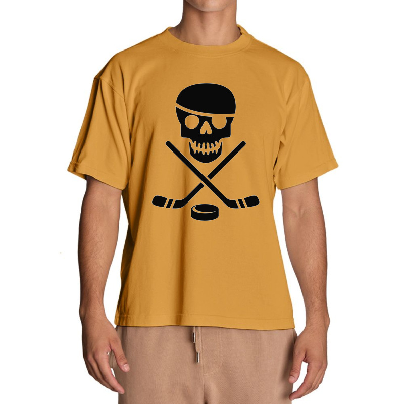 Cool Ice Pirate Hockey Products White On Black Sticker Urban Heavy T-shirt | Artistshot