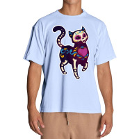 Cute Day Of The Dead Mexico Calavera Sugar Skull Cat Moon Urban Heavy T-shirt | Artistshot