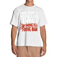 Womens Some People's Bodies Are Temples Mine Is A Dive Bar V Neck T Sh Urban Heavy T-shirt | Artistshot