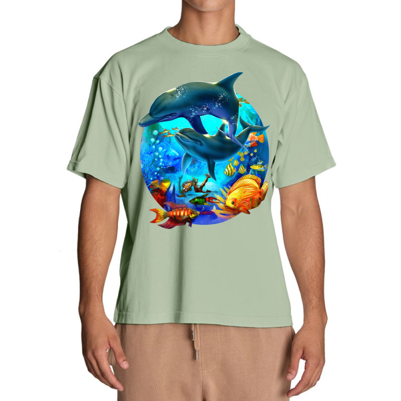 Dolphin Sea Life Save The Ocean Marine Biology Aquarium Urban Heavy T-shirt | Artistshot