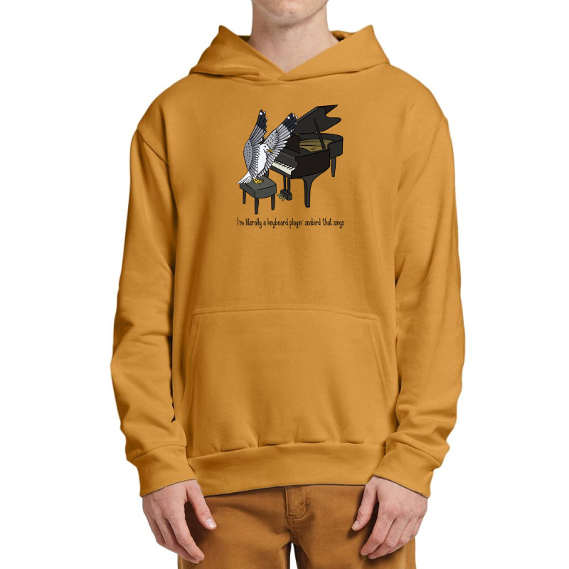 Keyboard Playing Seabird That Sings Urban Pullover Hoodie by DonnieCarlson | Artistshot