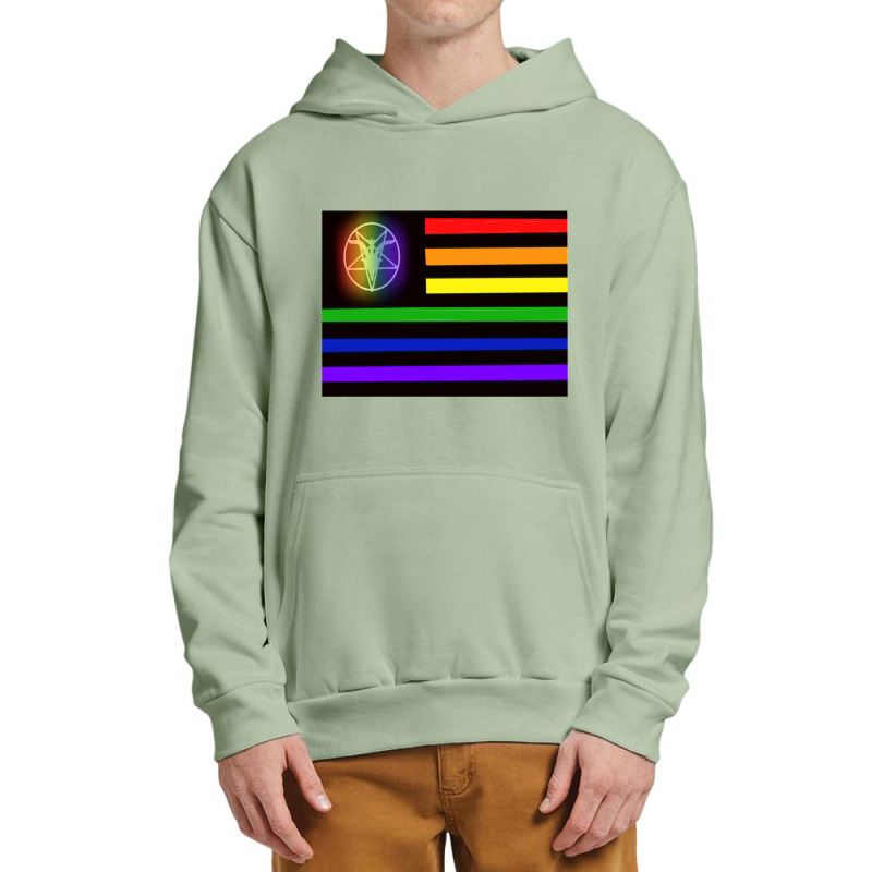 Satanic Temple Pride Flag Urban Pullover Hoodie by SEANMCDONOUGH | Artistshot