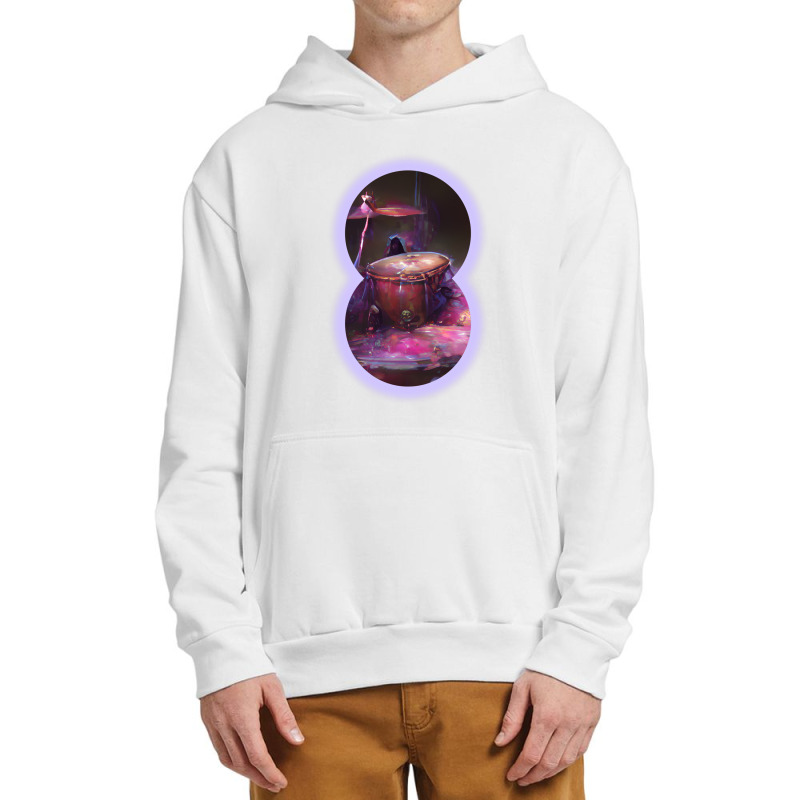 Beautiful Drummer Instrument Art Musician Futuristic Digital Brush Urban Pullover Hoodie by RogerKyleFox | Artistshot