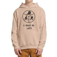 It Makes Me Happy Triathlon Urban Pullover Hoodie | Artistshot