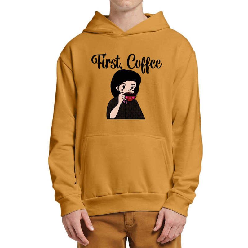 First, Coffee Urban Pullover Hoodie by cm-arts | Artistshot