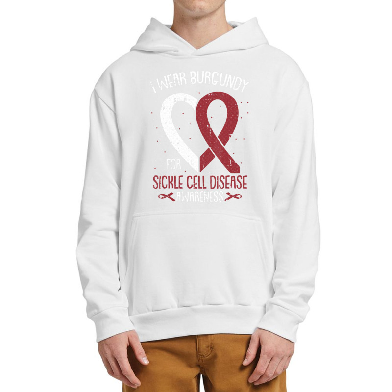 I Wear Burgundy For Sickle Cell Awareness Fighter Warrior Urban Pullover Hoodie | Artistshot