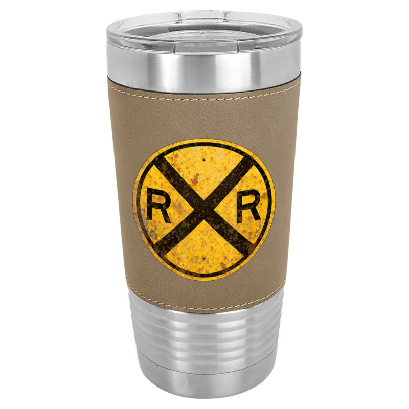 Railroad Crossing Sign 1935 Train Warning Symbol Leatherette Tumbler | Artistshot