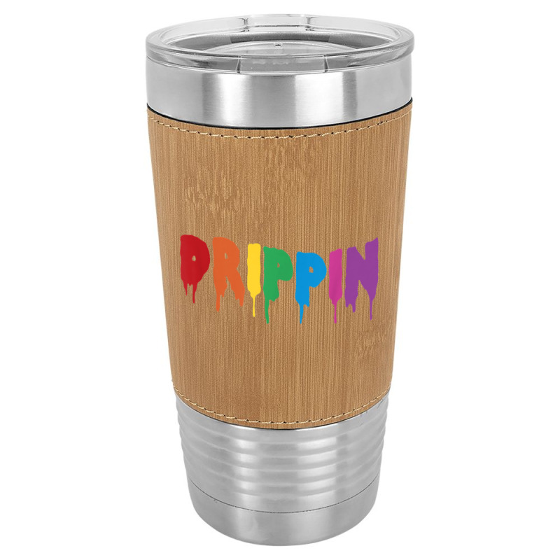 Drippin Colorful Rainbow Hip Hop Lovers Dripping Sauce T Shirt Leatherette Tumbler | Artistshot