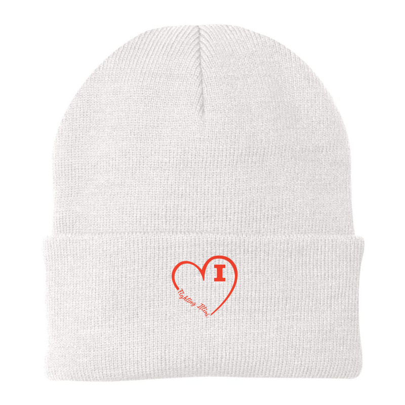 Illinois Fighting Illini Heart 34 - Apparel Beanie by IsaiahStark | Artistshot