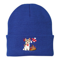 Cute Yorkshire Terrier Balloon Heart Valentine Day Valentine Beanie | Artistshot