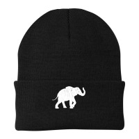 Distressed Elephant Silhouette Beanie | Artistshot