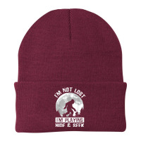 Retro Bigfoot Im Not Lost Im Playing Hide & Seek Sasquatch Beanie | Artistshot