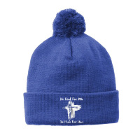 Christian Bible Verse - Jesus Died For Me Pom Pom Beanie | Artistshot