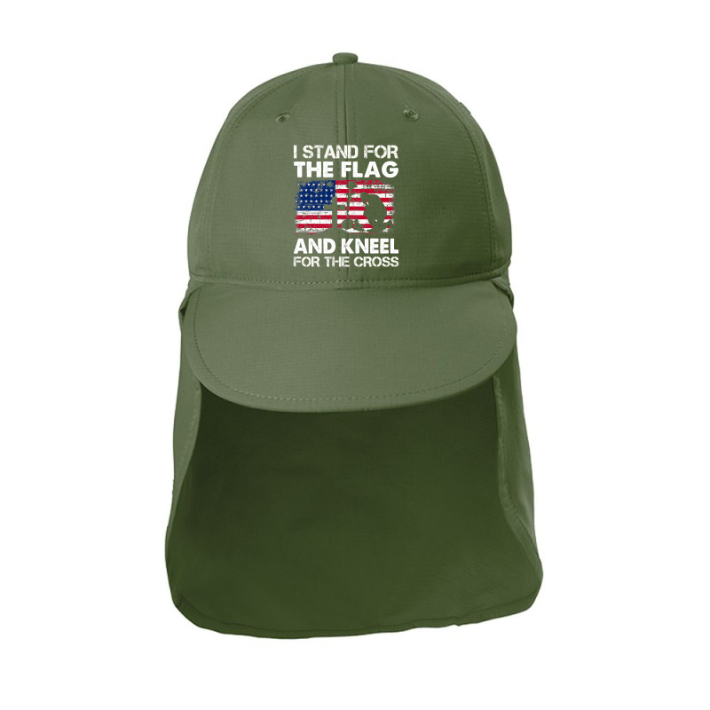 I Stand For The Flag & Kneel For The Cross Veteran Day Gift 22 Sun Shade Cap by pester | Artistshot