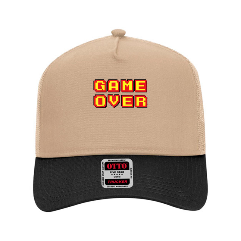 Game Over Vintage Retro Video Games Gaming Gift Arcade T Shirt Mesh Back Trucker Hat by gehriglyssy | Artistshot