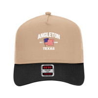 Angleton Texas Tx Usa Stars & Stripes Vintage Style Mesh Back Trucker Hat | Artistshot