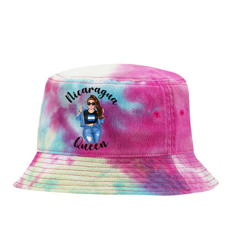 Womens Nicaragua Queen Latina Latin American South Womens Woman T Shir Tie Dyed Bucket Hat by cheesebroughbrensen | Artistshot