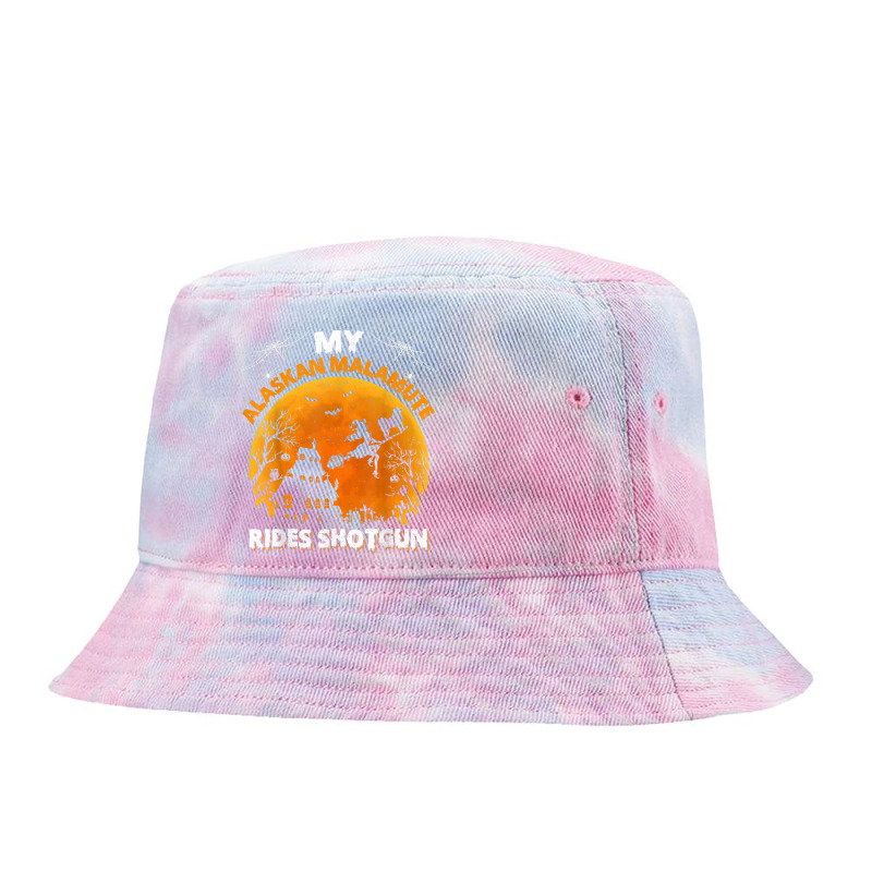 Alaskan Malamute Ride Shotgun Alaskan Malamute Dog Halloween Tie Dyed Bucket Hat | Artistshot