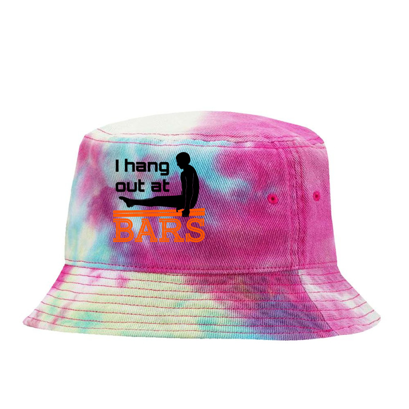 Gymnastics Parallel Bars T Shirt Gifts I Hang Out At Bars Tie Dyed Bucket Hat by kalerttjay | Artistshot