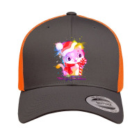 Merry Christmas Cat Retro Trucker Cap | Artistshot