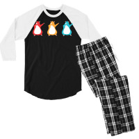 Guinea Pig T  Shirt Retro Dabbing Guinea Pigs Rodent Pet Animal Lover Men's 3/4 Sleeve Pajama Set | Artistshot