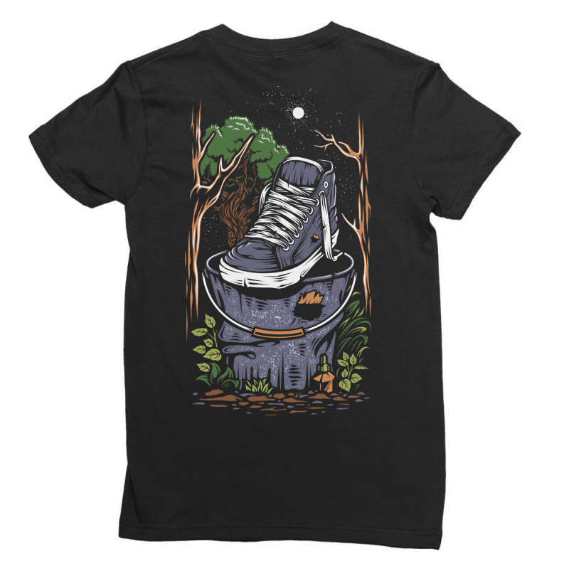 One Shoes In Basket Ladies Fitted T-Shirt by Heri Iye | Artistshot