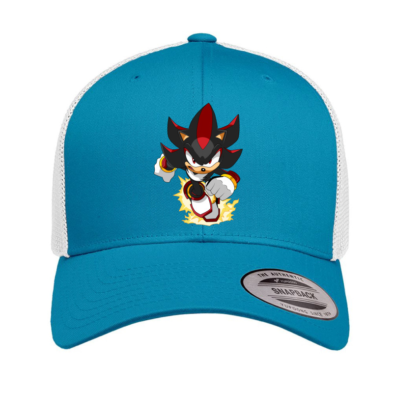 Black Super Hedgehog Running Forward Retro Trucker Cap by AliceBMcDaniel | Artistshot