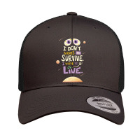 I Want To Live Lettering Retro Trucker Cap | Artistshot